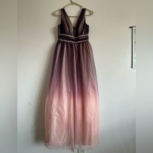 Ombré ruffled  dress